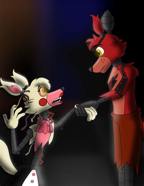 foxy and mangle fanart|anime foxy x mangle pictures.